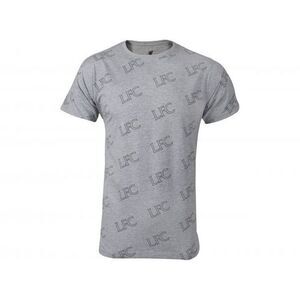 Liverpool FC Mens Repeat Logo T-Shirt / Gray